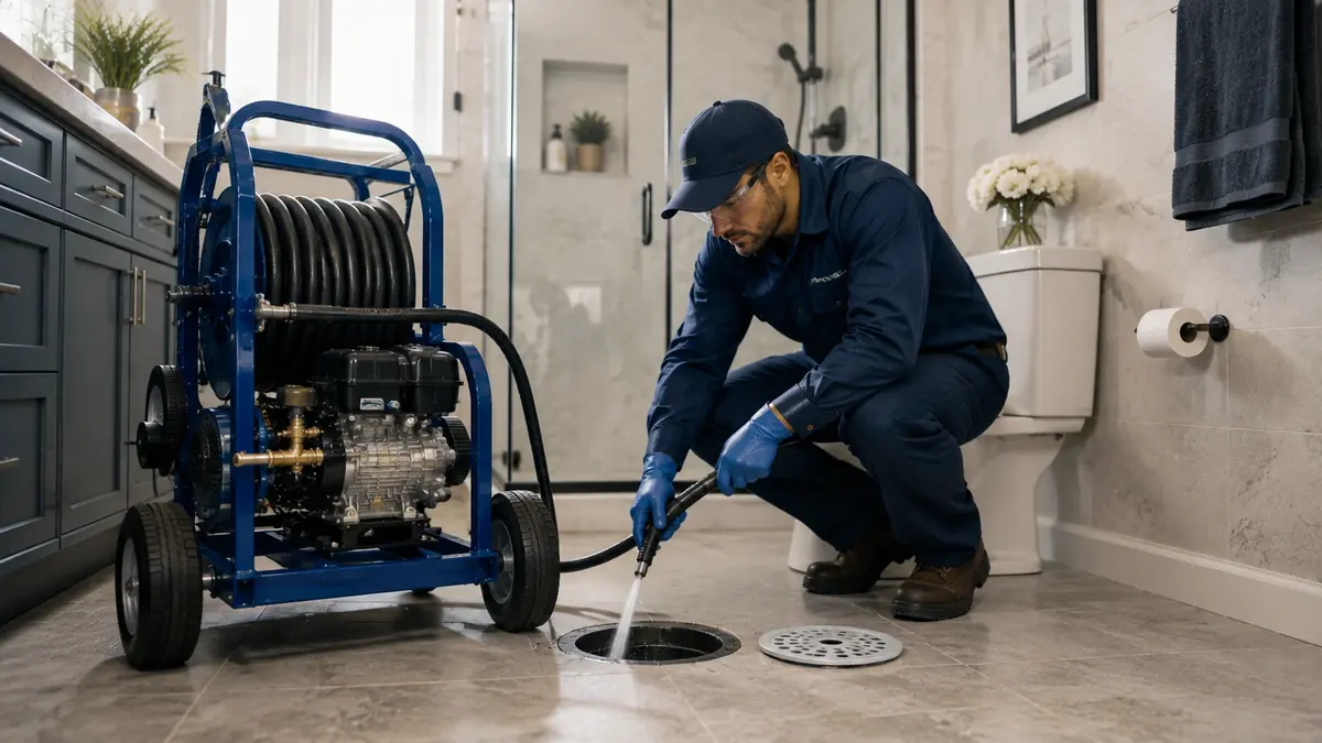Bathroom Drain Hydro Jetting in Santa Fe Springs