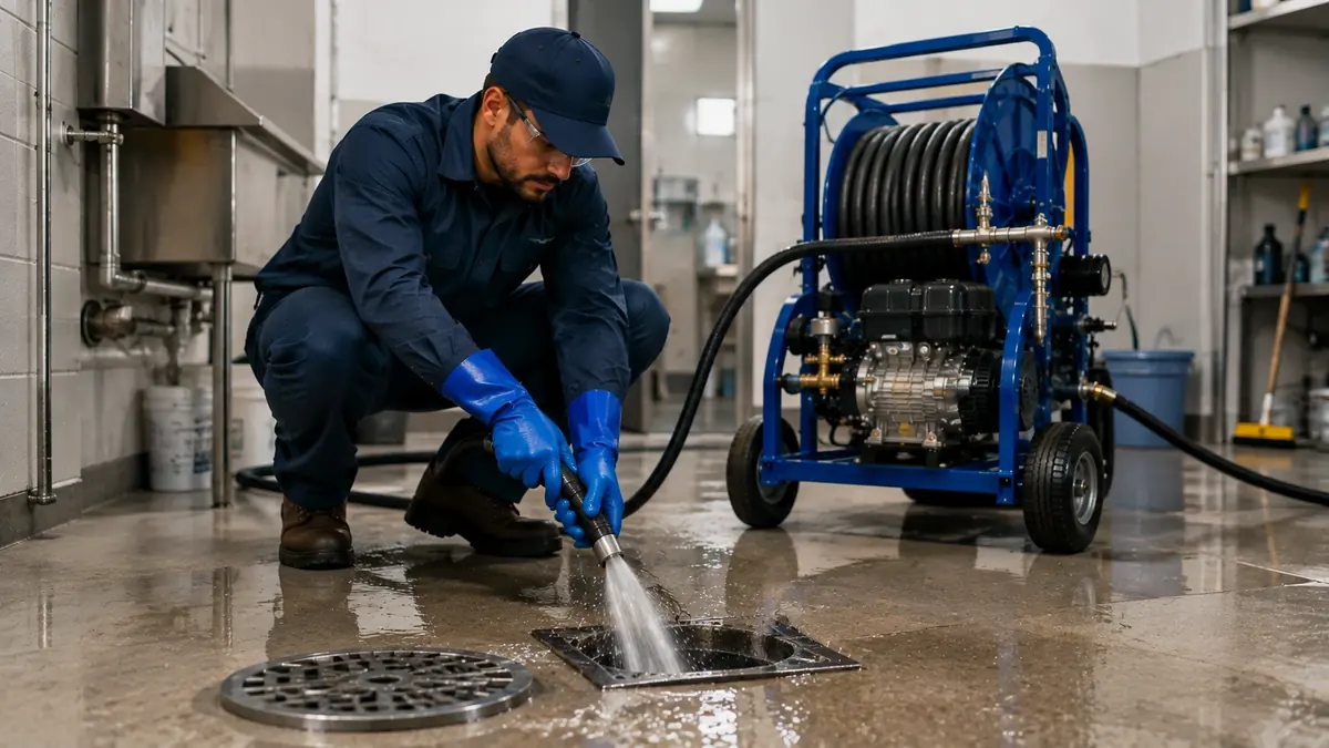 Floor Drain Hydro Jet Cleaning in Santa Fe Springs