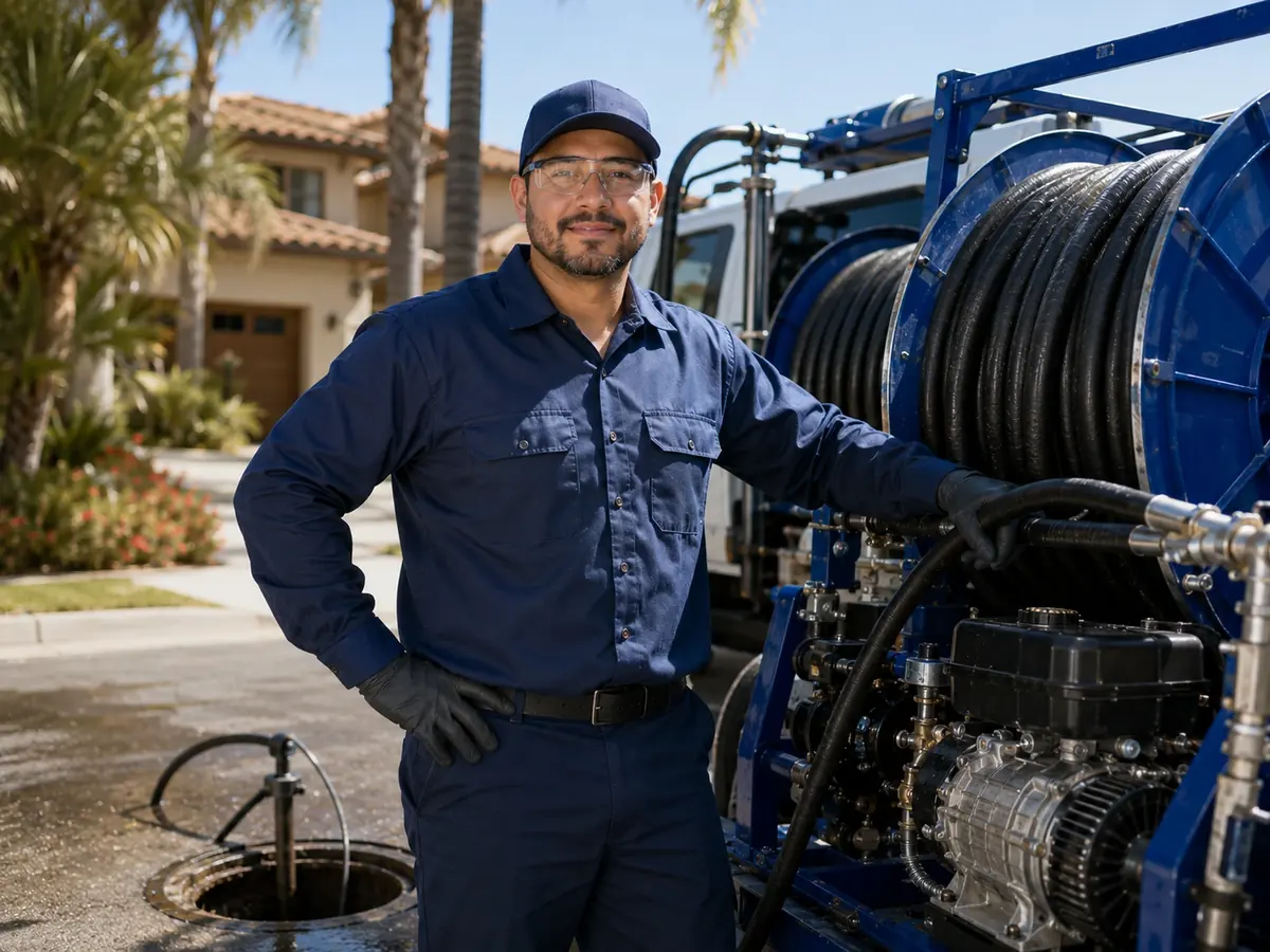 Hydro jet sewer cleaning in Santa Fe Springs