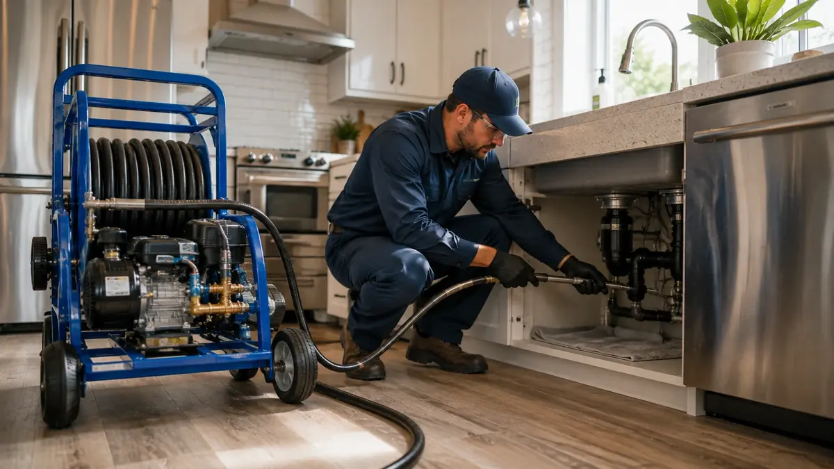Kitchen Drain Hydro Jetting in Santa Fe Springs