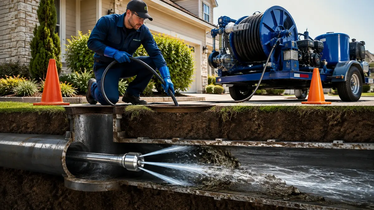 Main Sewer Line Hydro Jet Cleaning in Santa Fe Springs