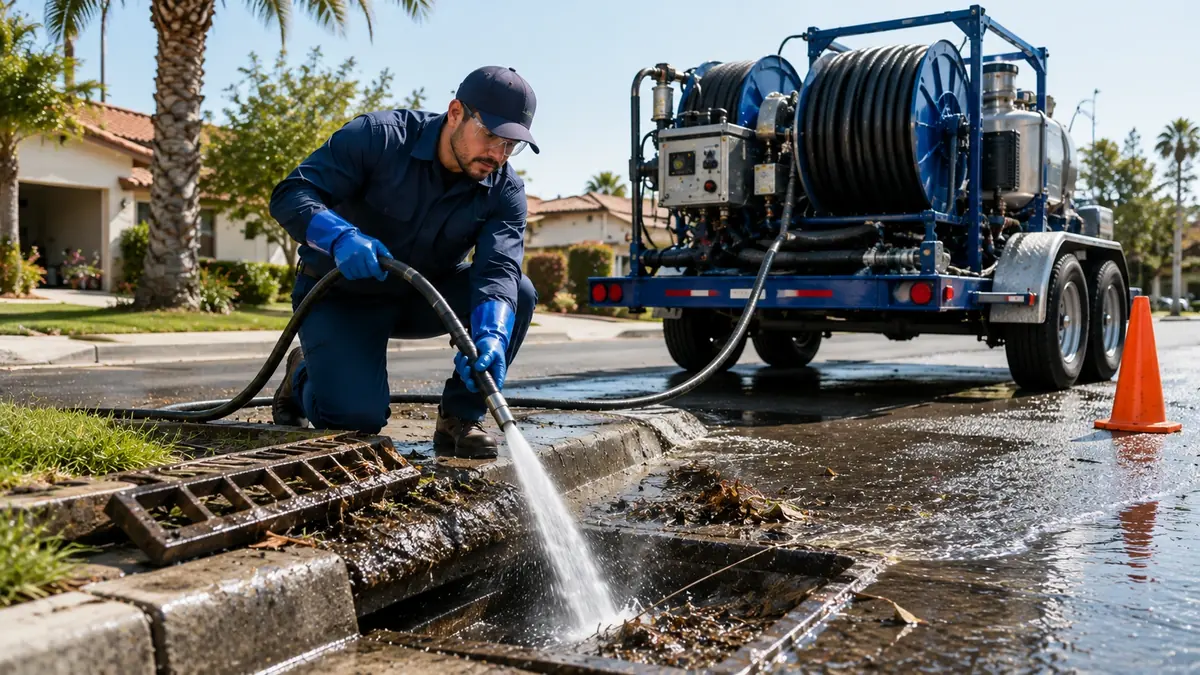 Storm Drain Hydro Jet Cleaning in Santa Fe Springs