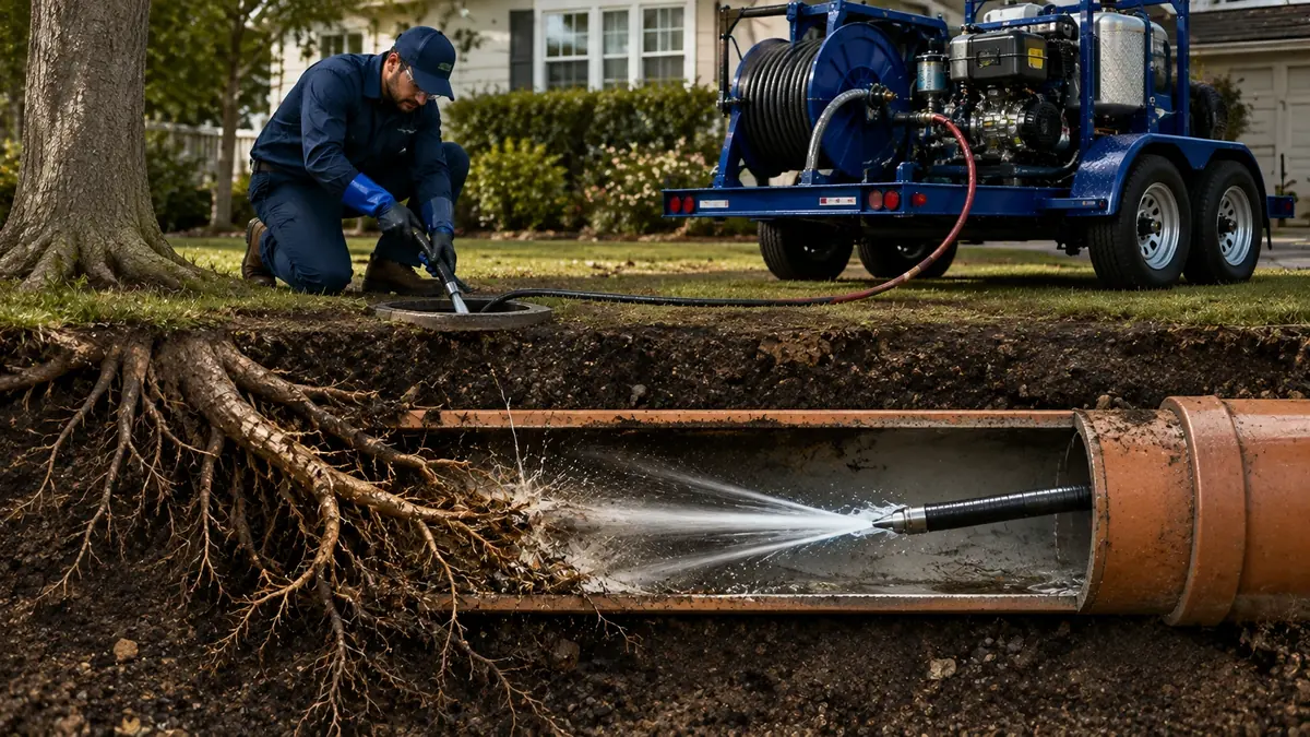 Tree Root Removal with Hydro Jetting in Santa Fe Springs